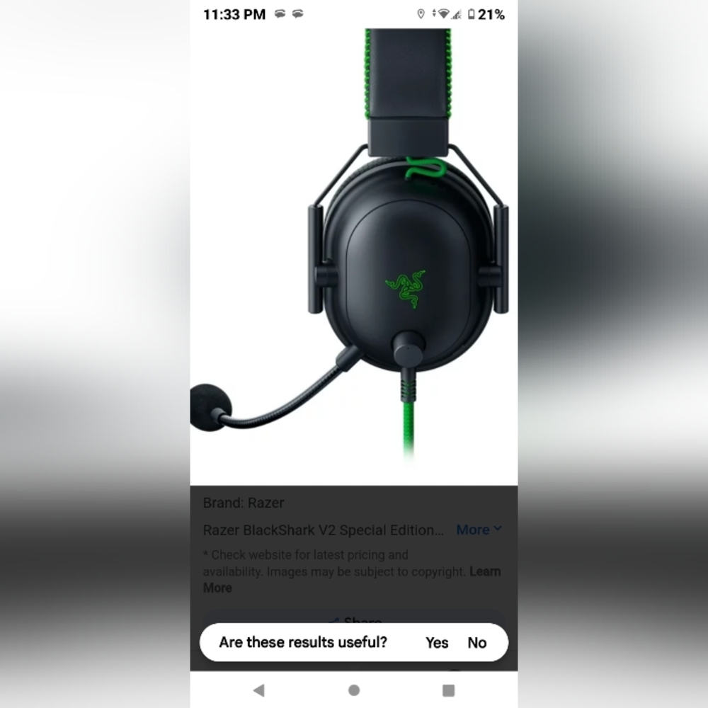 Wired gaming headset